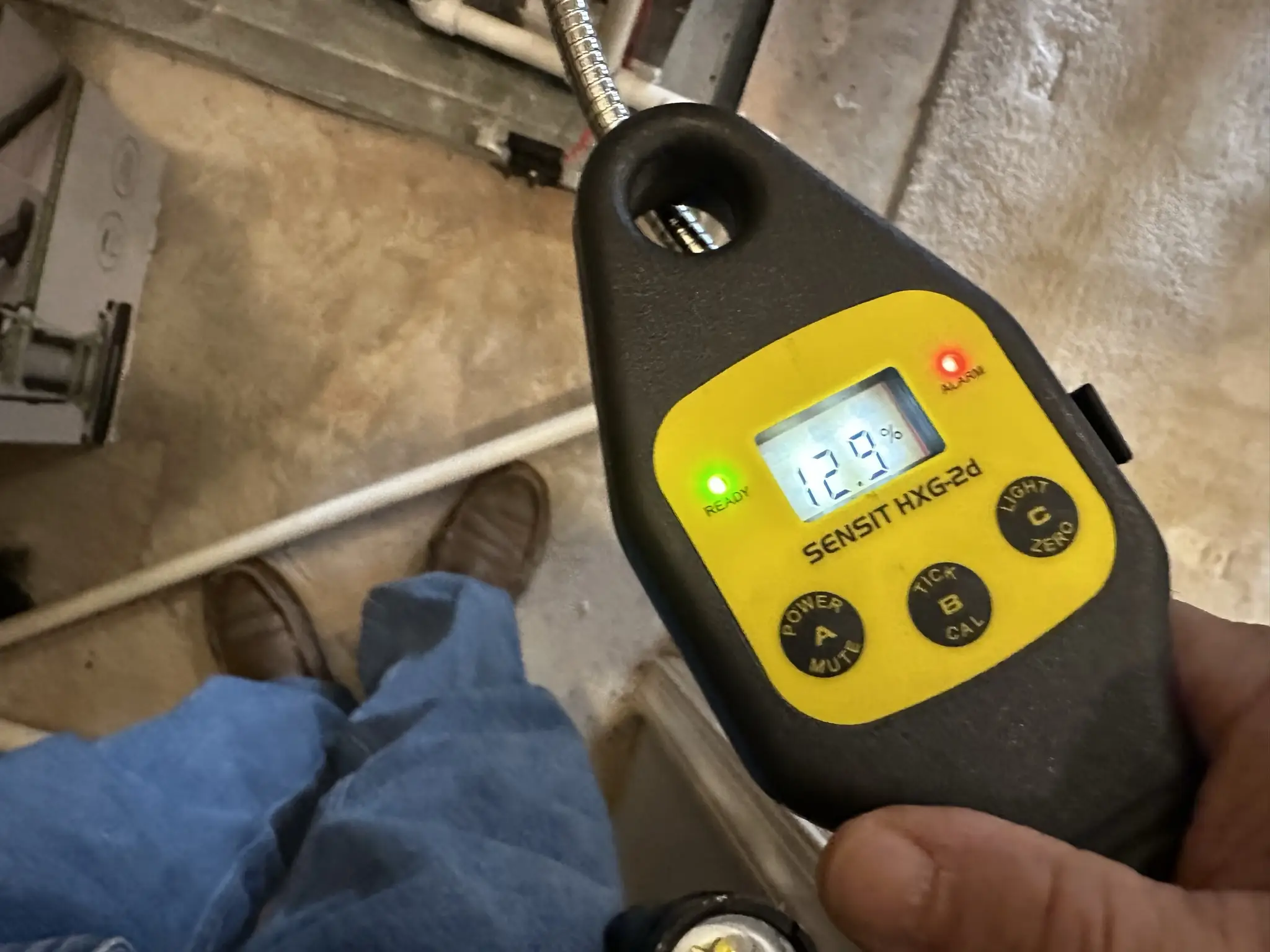 Gas leak detection, Carbon Dioxide (CO2). inspected by Showalter Property Consultants in Maryland