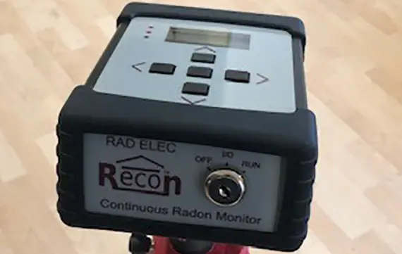 Radon Testing Maryland electornic recon radon test, inspected by Showalter Property Consultants in Maryland